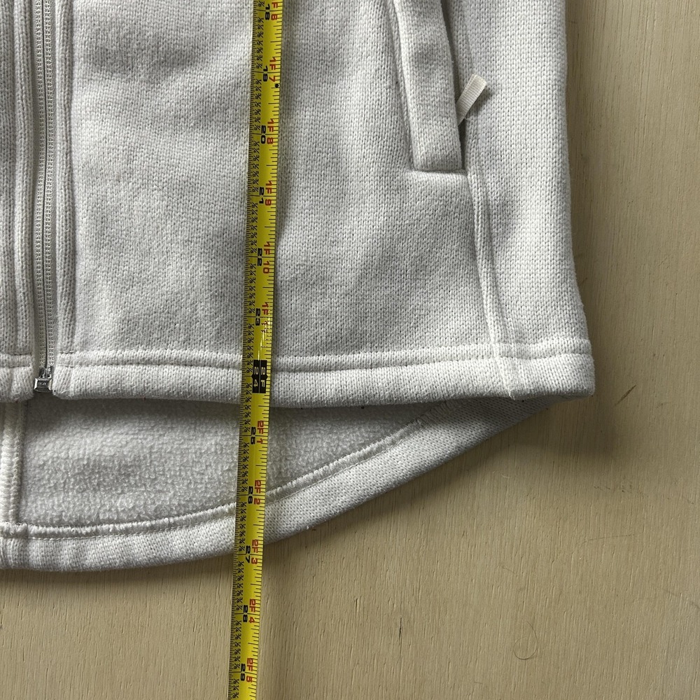 The North Face Jacket Womens Small White Fleece Full Zip Pockets Lightweight - Picture 5 of 8